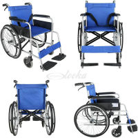 wheelchair รถเข็นผู้ป่วย รถเข็นผู้ป่วย Wheelchair วีลแชร์ พับได้ น้ำหนักเบา ล้อ 24 นิ้ว มีเบรค หน้า,หลัง 4 จุด เหล็กพ่นสีเทา รุ่น AA017