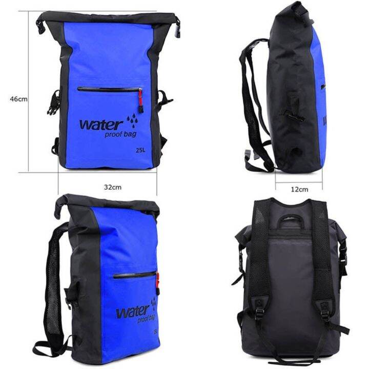 25l-waterproof-dry-backpack-sports-canoe-kayak-surfing-rucksack-storage-bag-men-women-swimming-fitness-beach-ocean-bag