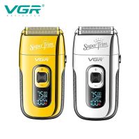 【DT】 hot  VGR Shaver Beard Trimmer Metal Twin Blade Shaving Machine Professional Rechargeable Usb Foil Electric Shaver Razor for Men V-332