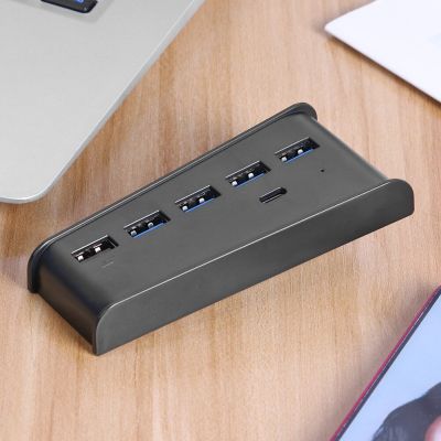 USB Hub 5 USB Type A + 1 USB Type C Ports Adapter for PS5 Hub Adapter Digital Edition Console Digital Edition USB Hubs