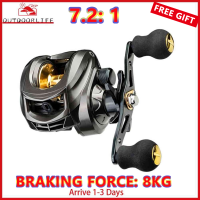 [Arrive 1-3 Days] Metal Spool Baitcasting Reel 7.2:1 8kg Max Drag Saltwater Fishing Wheel