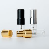 【YP】 2ml Gold Glass Bottle Refillable Perfume Spray Metal Atomizer