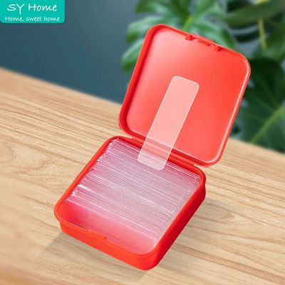60 PCS Reusable Double Sided Tape Adhesive Transparent Pvc Tape Wall Stickers Waterproof Nano Clear Double Face Tape Home Supply