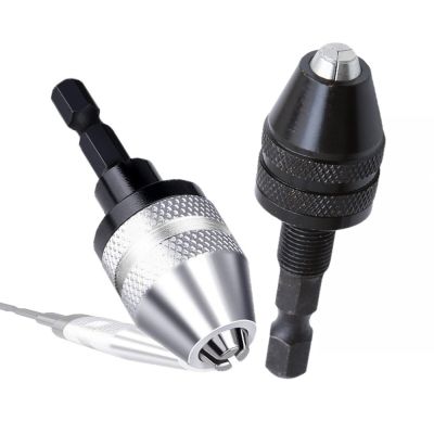Oauee Keyless Drill Chuck 0.3-3.6mm Conversion Tool 1/4 quot; Hex Shank Quick Change Adapter Chuck for Electric Drill