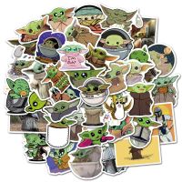 10/50PCS Baby Yoda Stickers Disney Movie Star Wars The Mandalorian Toy Sticker for Skateboard Luggage Laptop Classic Kids Toys Stickers