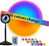 RGB Changing Sunset Projector Lamp APPRemote Control Music Sync Romantic Sunset Projection Night Light for Home Decor Lighting