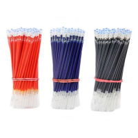 ZXCVX ปากกาหมึกเจลสีกระดาษโน๊ตพิมพ์ลายสีน้ำเงินหมึกเติมปากกาสีแดงเจลสีดำไส้ปากกา0 5ปลายขนาดมิลลิเมตร