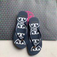 TORY BURCHˉ 2023 new Original foreign trade export summer new TB flip-flops non-slip comfortable all-match womens slippers printed womens sandalsTH