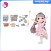 Dolity 1:12ตุ๊กตา BJD 12ข้อต่อยืดหยุ่น + ชุดเครื่องมือของเล่นทำความสะอาด