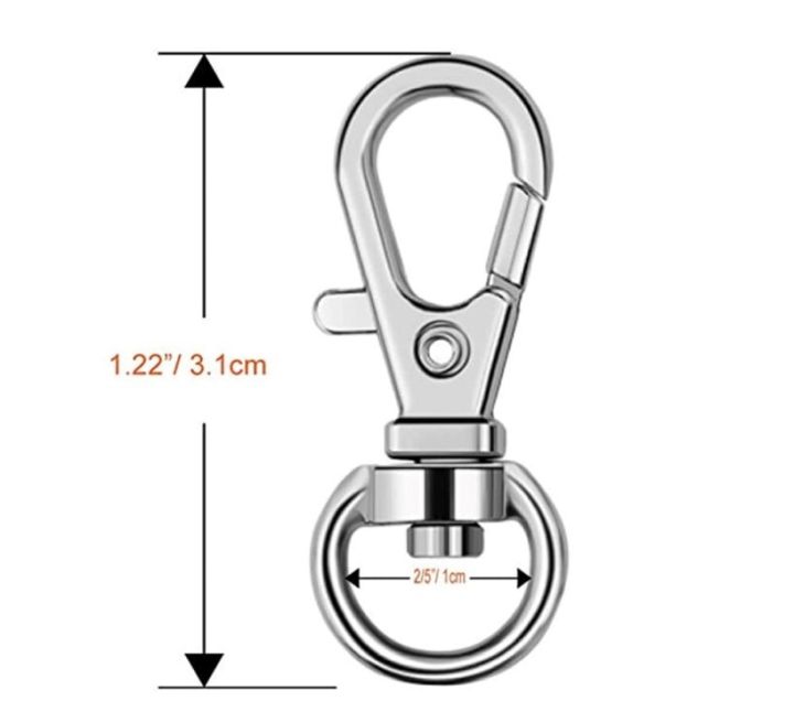 METAL SWIVEL LANYARD SNAP HOOK WITH KEY RINGS FOR DIY BAG ACCESSORIES ...