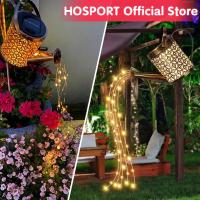 Solar Powered Watering Can Sprinkles Fairy Waterproof Shower Art LED Light Lantern Outdoor Lawn Courtyard Garden Decoration Lamp