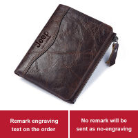 Genuine Leather Men Wallets High Quality Zipper Short Desigh Money Bag Multifunction Storage Bag Coin Purse Rfid Card Holder