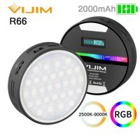 R66กล้อง Led แฟลชวิดีโอ Rgb 360สีเต็มชุดไฟถ่ายภาพ Cri 95 2000เมกะแอมป์ชาร์จได้แสง Vlog