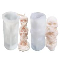 Skull Candle Mold Gothic Stacking Skulls Halloween Candle Mold Molds Silicone Shapes DIY Art Crafts Kit Skull Candle Molds for Candle Making well-liked