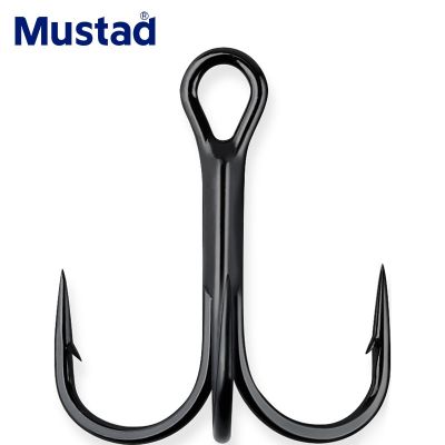Mustad 100 Norway Origin Fishing Hook Top Quality High Carbon Steel Treble Hook Barbed Hook4 6 8 10 TR78NP-BN