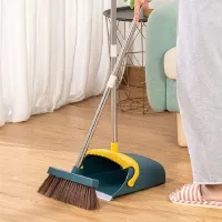Set Broom and Dustpan Wiper for Home Cleaning Scoop Magic House Hair Dust Sweeper Floor Brush Garbage Collector Folding Dust Pan