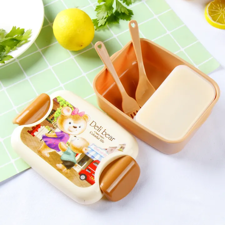 Small Animal Cute Tuck Box Mini Lunch Box Snack Box Baby Compartment