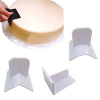 【CW】 Cake Smoother Paddle Right Angle Tool Plastic Kitchen Utensil Fondant Sugar Craft Polish Finisher Decor Solid Color Bakeware