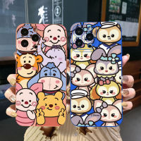 เคสสำหรับ Xiaomi Redmi Note 12 Pro 5G 11S A1 10 Pro 4G 10S Redmi 9C 10C 9S น่ารัก Winnie Bear ขอบสี่เหลี่ยมเคสป้องกันเต็มรูปแบบ