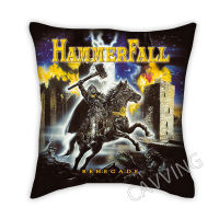 Hammerfall โลหะร็อค3D พิมพ์โพลีเอสเตอร์ตกแต่งปลอกหมอนโยนปลอกหมอนสแควร์ซิปปลอกหมอนของขวัญปลอกหมอน