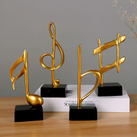 Resin Musical Notes Ornaments Home Decoration Crafts Model Music Theme Study Furnishings Statue Sculpture