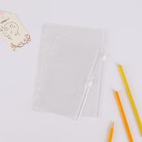 ✵✒▣ PVC Zipper Data File Bag Transparent Matte Business Card Bag Plastic Stationery Storage Bag Custom 6 Hole Loose-leaf File Bag