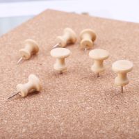 15Pcs Nautral Cork Wooden Pushpins Thumbtack Board Pins Drawing Photo Wall Studs Office School Supplies Clips Pins Tacks