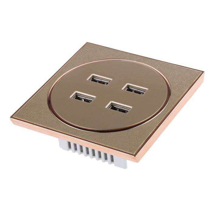 new-popular89-ทอง4พอร์ต-usb-wallcharger-acreceptacle-outlet-แผ่นแผง