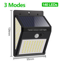 3Mode Waterproof 230 LED Solar Motion Sensor Lights Outdoor Sunlight Solar Powered Street Wall Lamp for Garden Decoration 1-4pcs