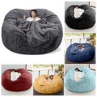 ไม่มียัดไส้สีเทาถุงถั่วเก้าอี้ยักษ์ Beanbag Pouf เตียงโซฟาพัฟออตโตมันฟูกห้องที่นั่งเสื่อทาทามิผ่อนคลายเลานจ์เฟอร์นิเจอร์ตกแต่งบ้าน