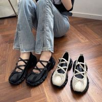 Mary Janes รองเท้าหนังหนาสำหรับผู้หญิง,Comfort ตื้นใหม่ฤดูใบไม้ผลิรองเท้าผ้าใบพื้นหนาฤดูใบไม้ร่วงรองเท้าหนังแฟชั่นรองเท้าลำลอง