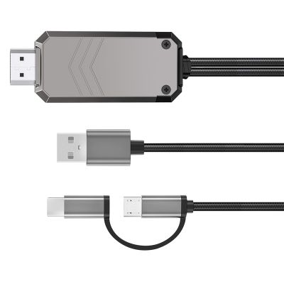 Kabel adaptor untuk telepon ke TV adaptor yang kompatibel dengan Type C/micro-usb ke HDMI 1080P ke HDMI