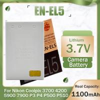 EN-EL5 ENEL5 EN EL5 3.7V 1100mAh Li-ion Camera Battery For Nikon Coolpix 3700 4200 5900 7900 P3 P4 P500 P510 P6000 P530 Cameras ready stockagapi