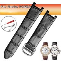 For Cartier PASHA HPI00508/W3108/HPI004 Crocodile cowhide women men watch strap concave Genuine leatehr watchband 20x12mm