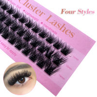 HOLLYLASH ขนตาปลอมแบบ3D ต่อทำจากขนตาทำมือขนาด0.07มม. C Curl Segmented แยกขนตาธรรมชาติ