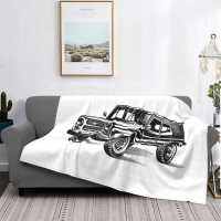 Uaz469 Black Best Selling Room Household Flannel Blanket Off Road Uaz Car Geek Funny 4X4 Truck Russian Russia Soviet Soviet