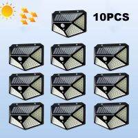 ❂▪✹ Outdoor Solar Powered Lamp Waterproof With Motion Sensor 100 Led Spotlights Street Wall Light Garden Decoration 1/2/3/4/8/10Pcs