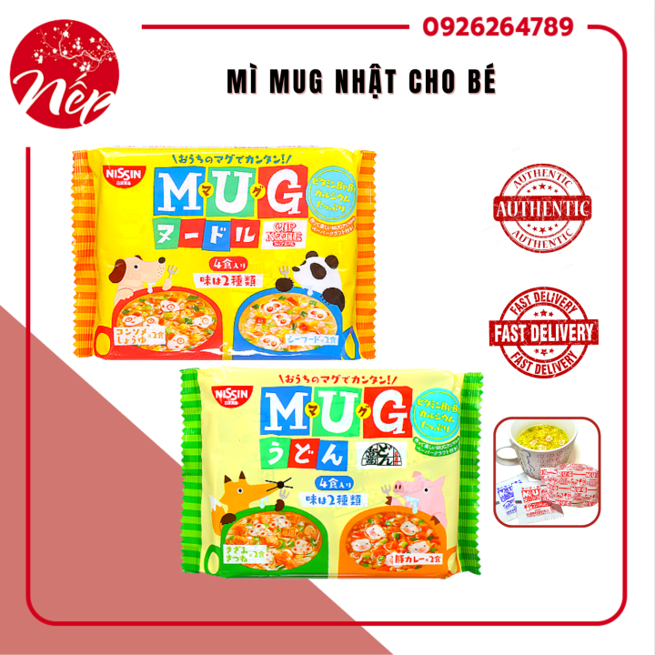 Mì Mug Nhật Cho Bé Mỳ Mug Vàng Xanh Nissin Nhật Bản Cho Trẻ ăn Dặm