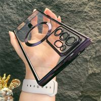 Luxury Electroplated Phone Case For Samsung Galaxy S23 S21 S22 S20 Ultra Plus FE Note 20 Note 10 Transparent Shockproof Cover Phone Cases