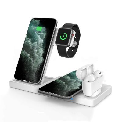 15W Qi Wireless Charger Stand For Apple Watch 6 5 4 3 2 iPhone 12 11 Pro X XS XR 8 Airpods Pro 3 in 1 Fast Charging Dock Station