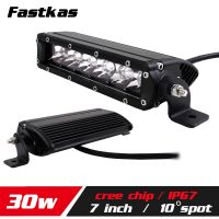 Fastkas ไฟ Led รถบรรทุก Suv 7นิ้ว30W 4x ขับเคลื่อน4บาร์ออฟโร้ด Led Led Drl 18W รถแทรกเตอร์เอทีวีรถยนต์อเนกประสงค์ขนาด12V 24V