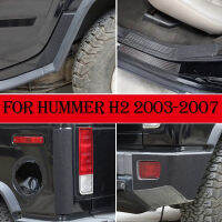 สำหรับ Hummer H2 2003-2007พีวีซีกระดาษทรายรถล้อหลังป้องกันรอยขีดข่วนสติ๊กเกอร์ด้านหลังไฟตัดหมอกงัวแถบสติ๊กเกอร์อุปกรณ์เสริมในรถยนต์