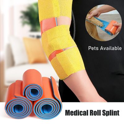 Medical Roll Splint First Aid Bag Rolled Splint Polymer Emergency Fracture Fixed Arm Leg Fracture Rescue Protection Pain Relief