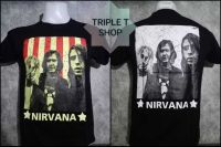 เสื้อยืดคอกลม สกรีนลาย NIRVANA