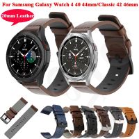 【ต้อง】20มม. สายนาฬิกาสำหรับ Samsung Galaxy Watch4คลาสสิก46 42มม. Smartwatch หนังกีฬาสร้อยข้อมือ Galaxy Watch 4 44 40มม. สาย Correa