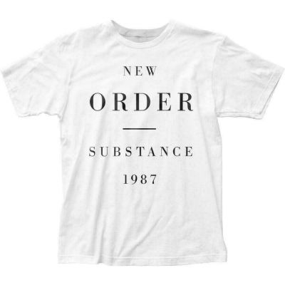 New Order Substance 1987 T Shirt Mens Licensed Rock N Roll Band Retro Tee White