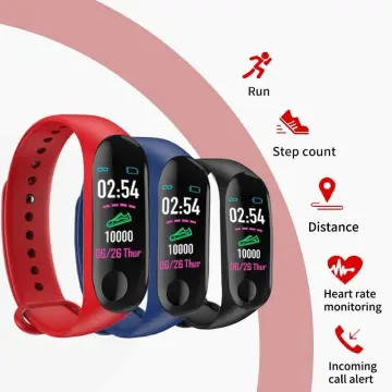 M3 Smart Bracelet Heart Rate Blood Pressure Monitor Smart Wristband Men  Women Fitness Tracker Watch Life Waterproof : Buy Online at Best Price in  KSA - Souq is now Amazon.sa: Electronics