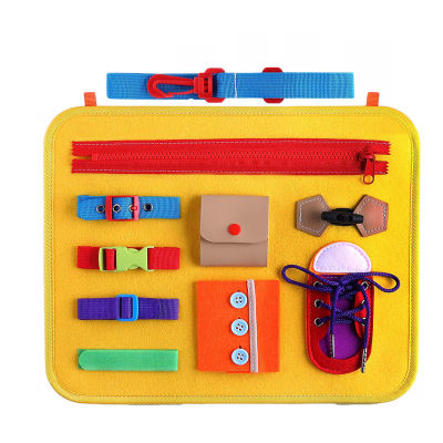 Montessori Toys Busy Board Early Educational Toys Fine Motor Training Self-Care Ability Children Game Preschool Kids Sensory Toy