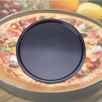 9/10/11/12/14Inch Carbon Steel Plate Pizza Pan Mould Non-stick Pizza Pies Shallow Dish Tray Mold Household Baking Tools Cooking Electrical Connectors