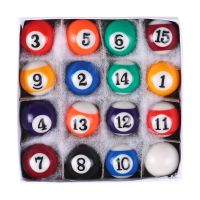 【LZ】◈☸☫  Professional 25MM / 38MM Children Billiards Table Balls Set Resin Small Pool Cue Balls Full Set 16 PCS Mini Billiard balls Set